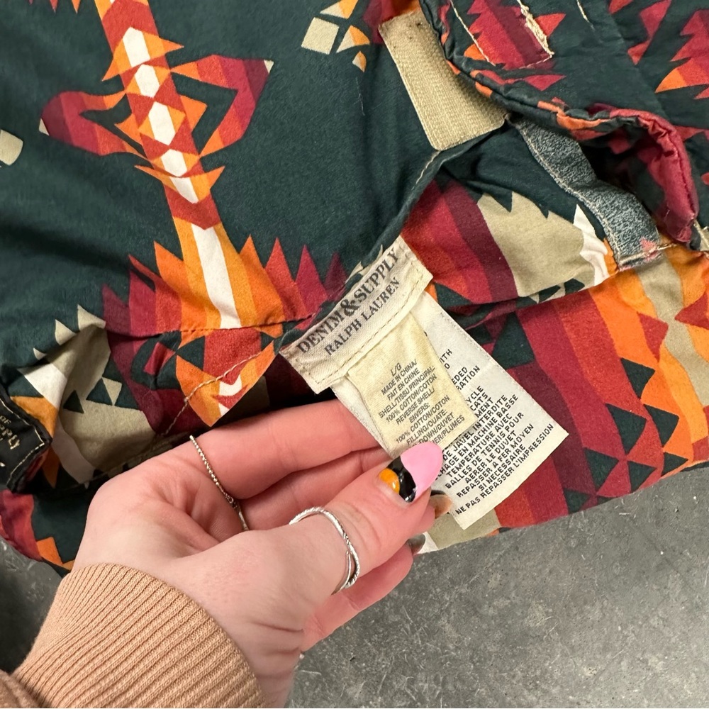 Vintage Polo Ralph Lauren Denim & Supply Serape Puffer Vest Large. Firm on price - Picture 5 of 9